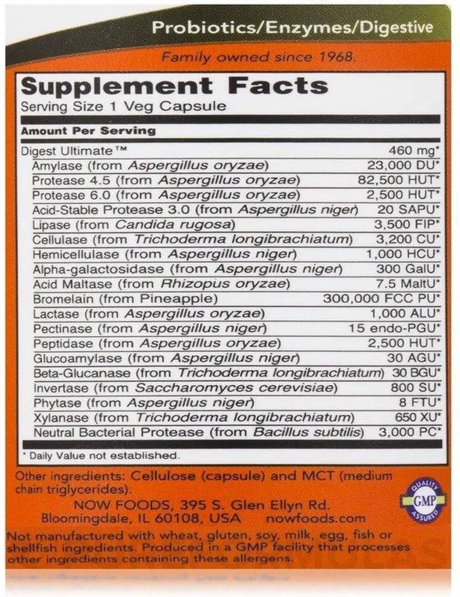 Now Foods Digest Ultimate Vegan 60 Capsules