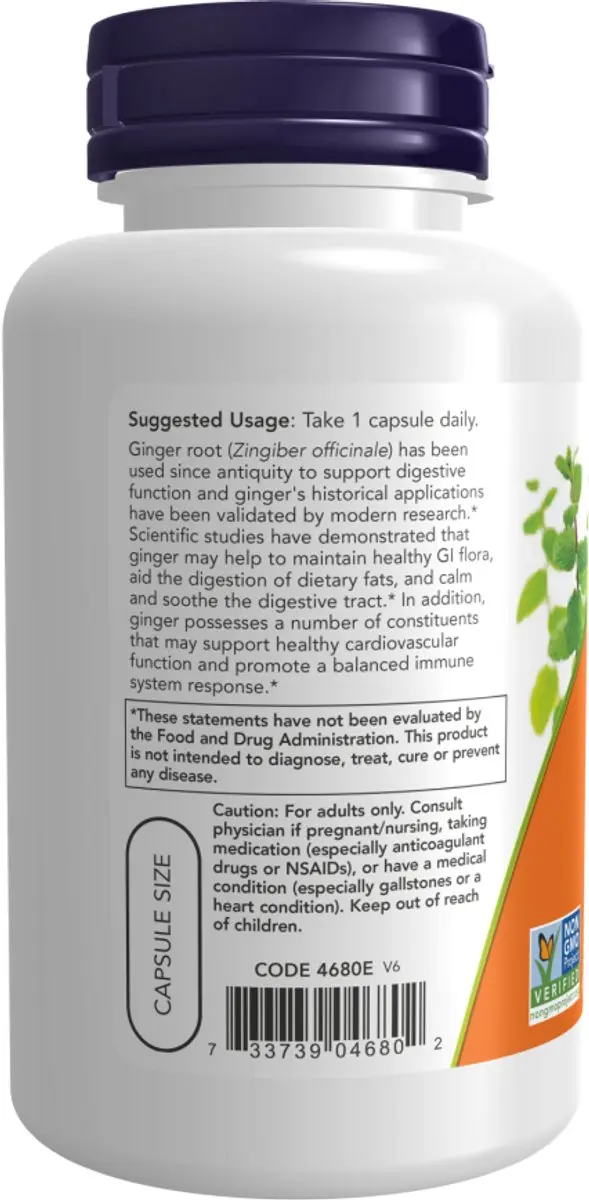 Now Foods Gemberwortel 550mg - 100 V-caps