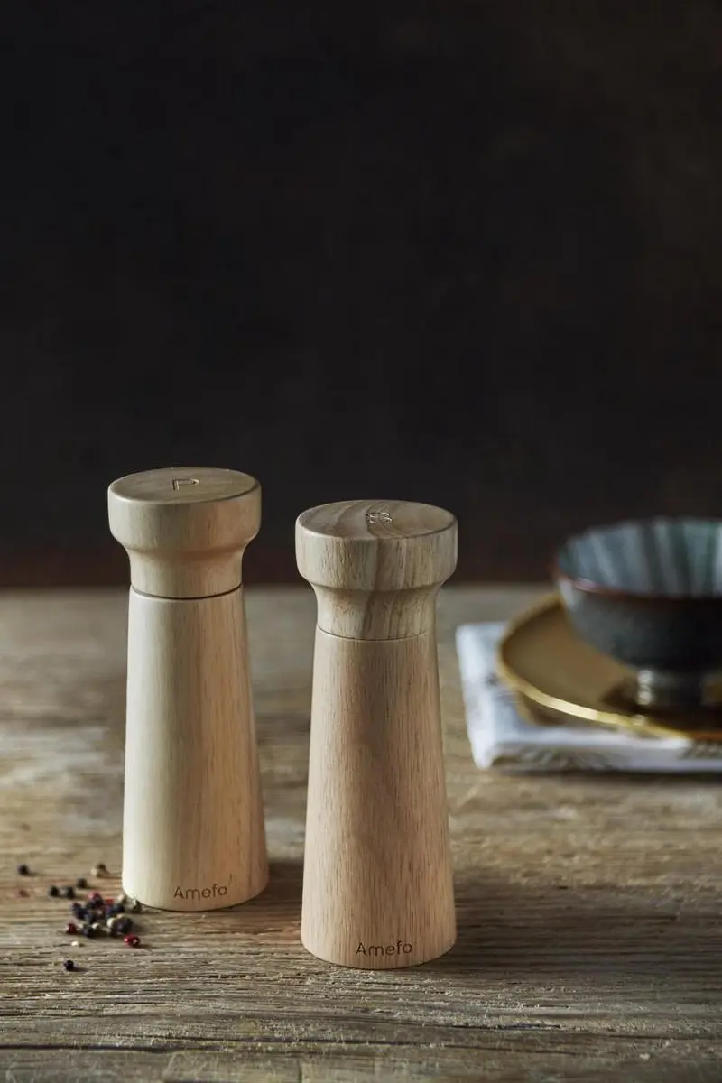 Amefa Zout- en Pepermolenset 15cm - Hout - 2-delig