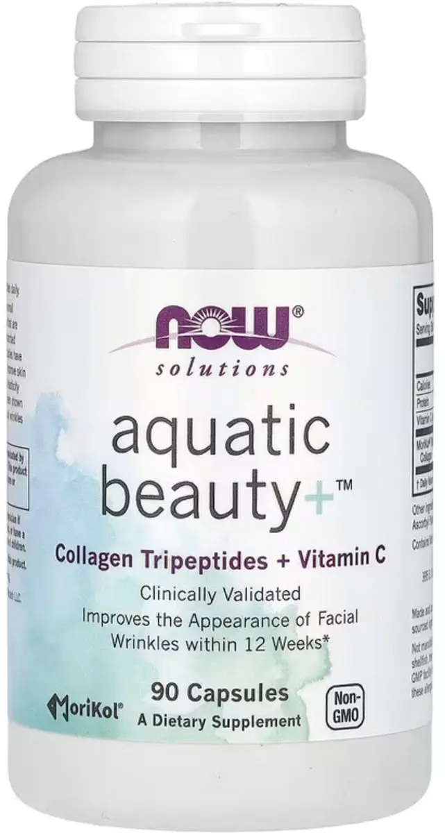 Now Foods Aquatic Beauty+ Collageentripeptiden 90 capsules