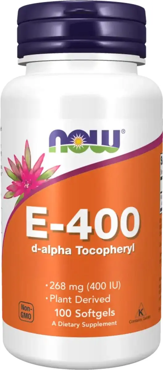Now Foods Vitamine E 400IU D-Alpha Tocopheryl