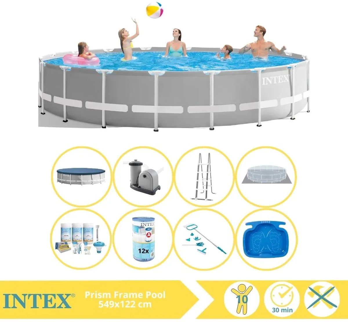 Intex Prism Frame 26732GN Opzetzwembad 549x122cm