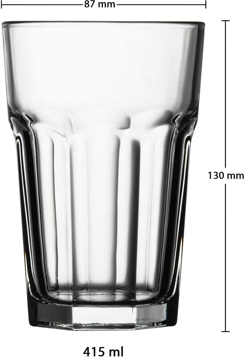 Pasabahce Casablanca Longdrinkglazen 415ml - Set van 24 - afbeelding 2 van 3