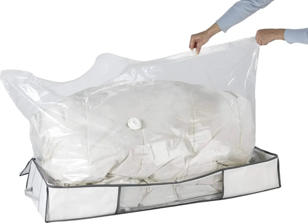 Wenko Vacuümopbergdoos 70L - 105cm - Wit/Grijs