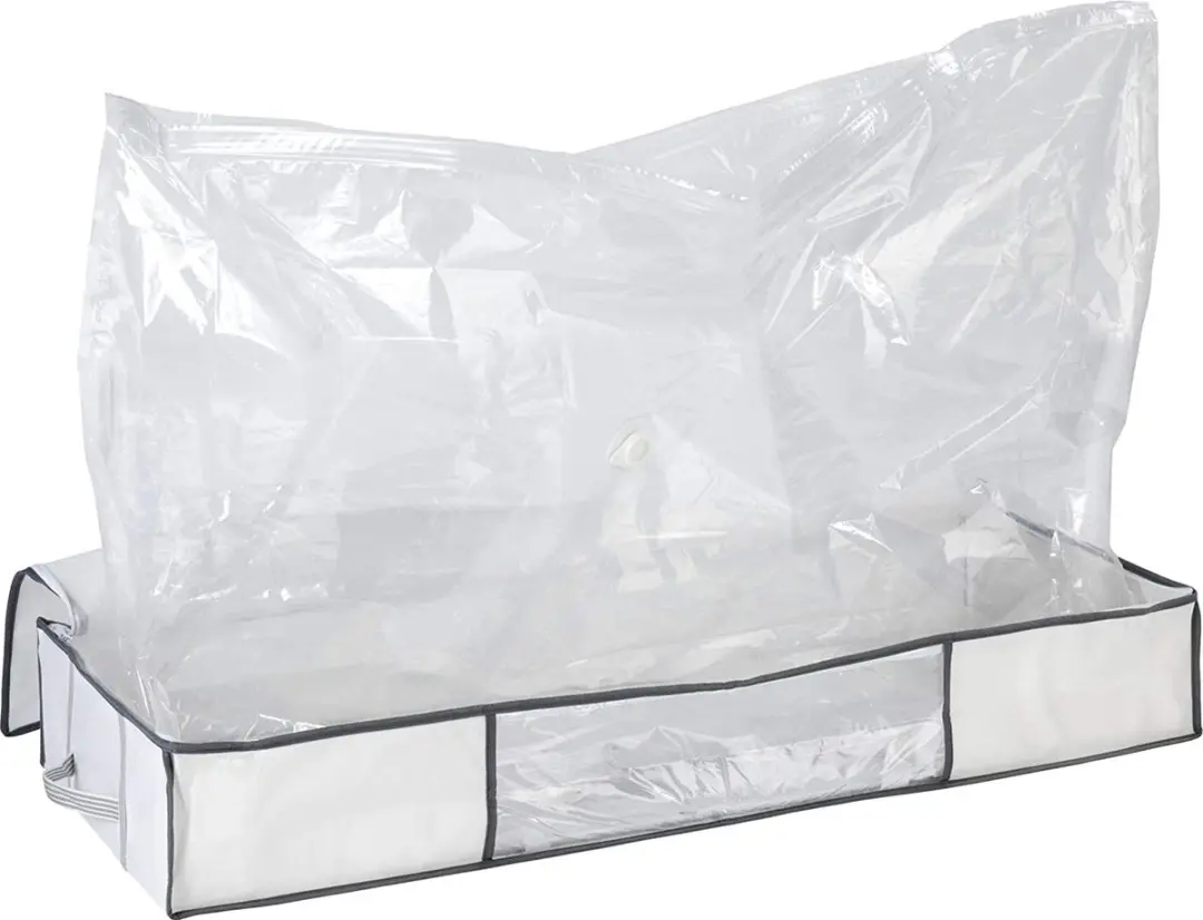 Wenko Vacuümopbergdoos 70L - 105cm - Wit/Grijs