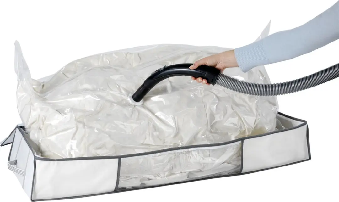 Wenko Vacuümopbergdoos 70L - 105cm - Wit/Grijs