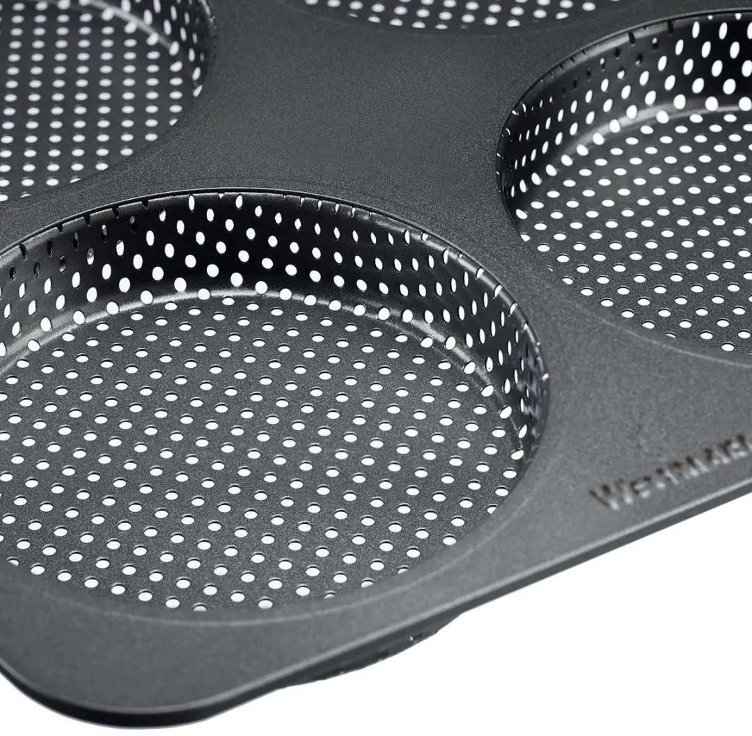 Westmark Hamburgerbroodjesbakset 12cm - 2 Stuks - Anthraciet/Zilver