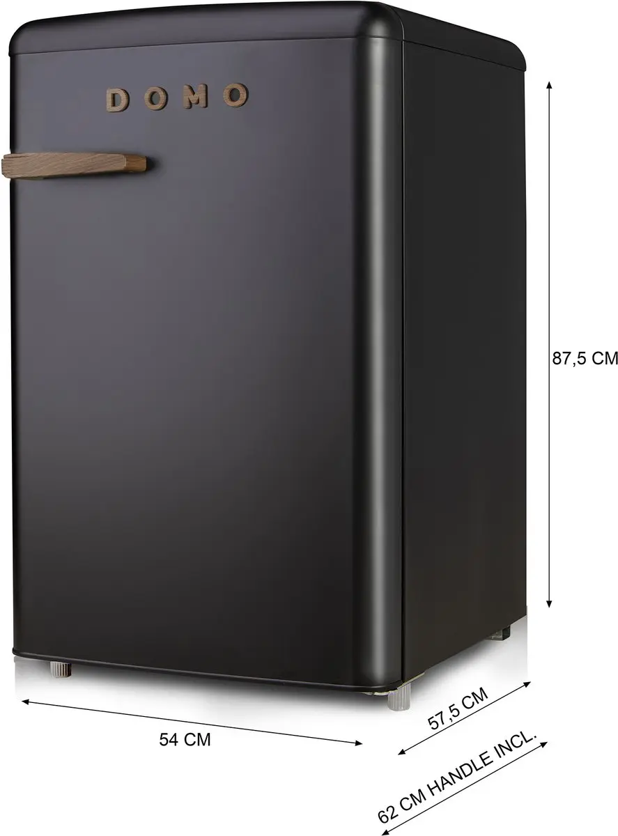 Domo DO91777R Retro Diepvrieskast 80L - Zwart