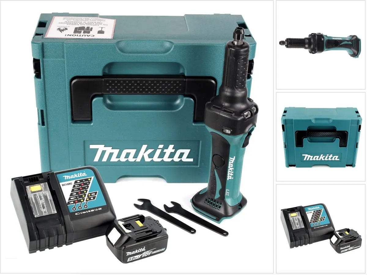 Makita DGD 800 RT1J Accu-Rechte Slijper