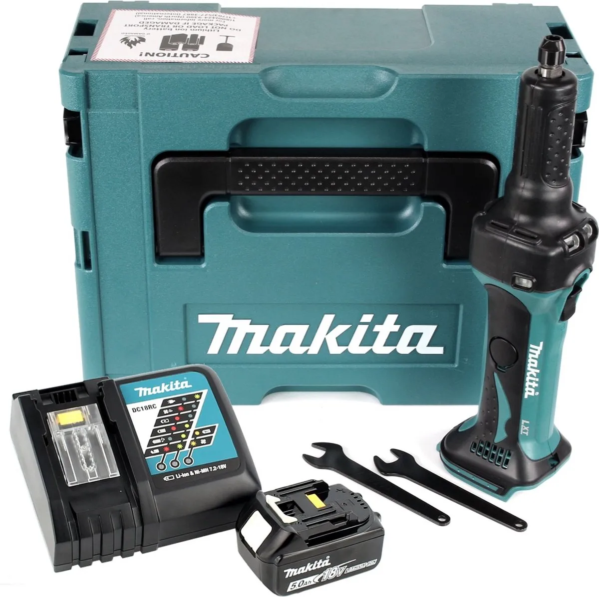 Makita DGD 800 RT1J Accu-Rechte Slijper - 18V 5,0Ah - Inclusief oplader - afbeelding 5 van 5