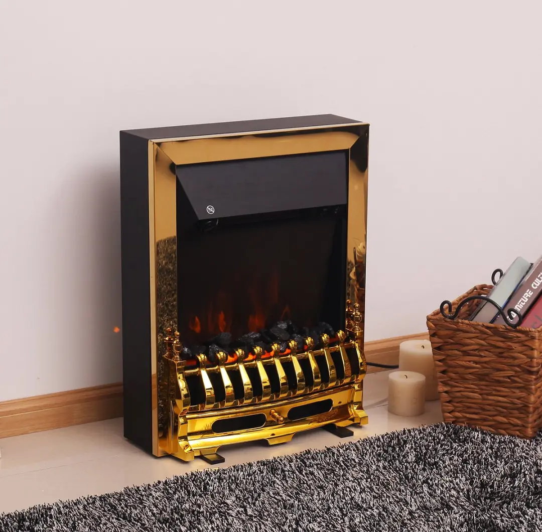 Homcom Wandhaard Elektrische Kachel 2000W - Goud