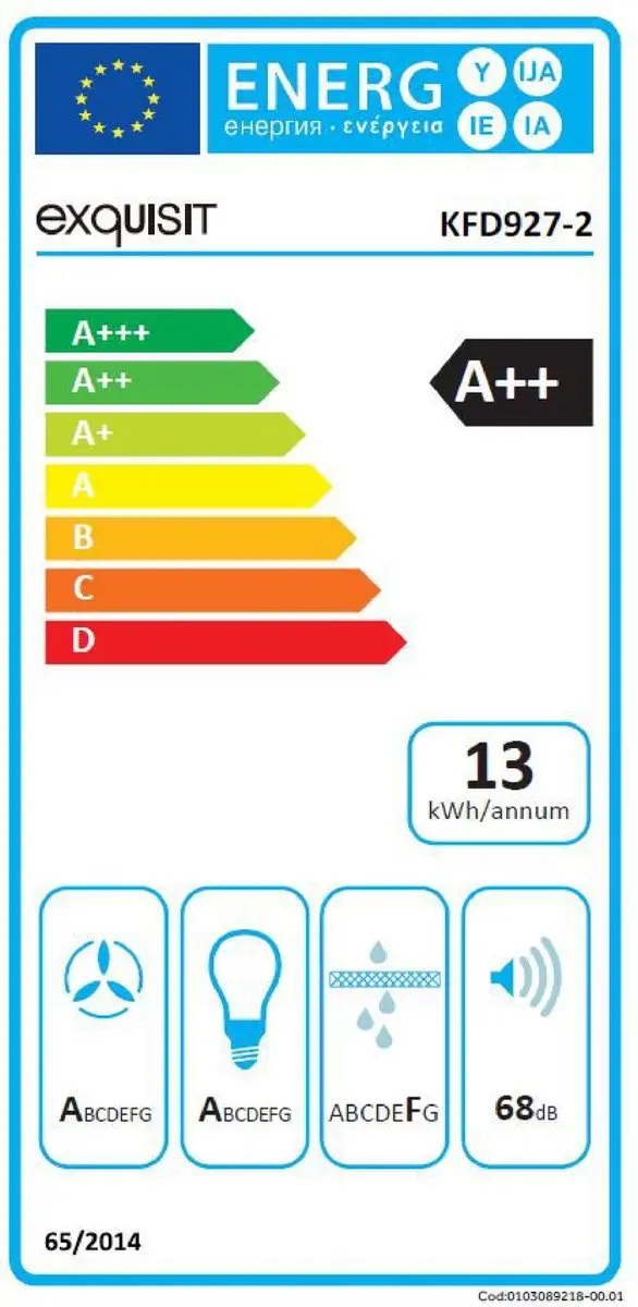 Exquisit KFD927-2 Schouwkap 90cm - Touch Bediening - Zwart
