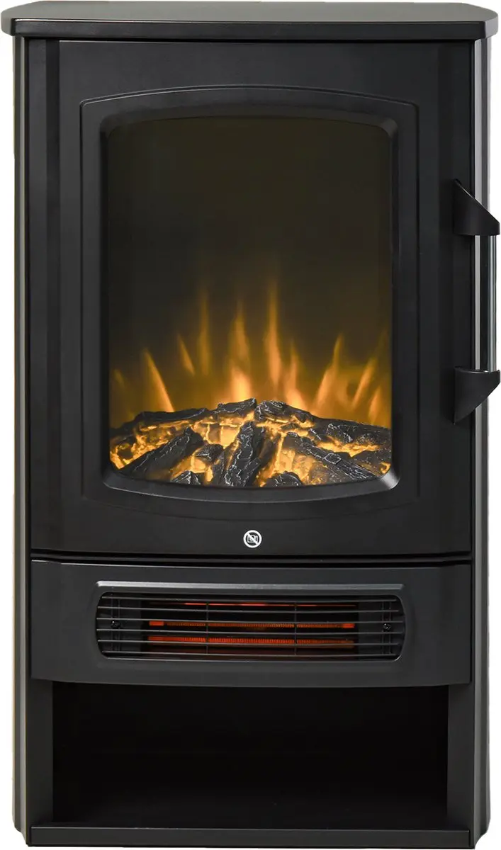 Homcom Elektrische Haard - 2000W - 2 Warmtestanden - Zwart