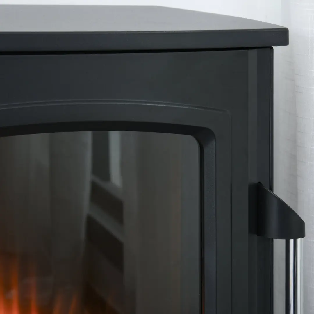 Homcom Elektrische Haard - 2000W - 2 Warmtestanden - Zwart
