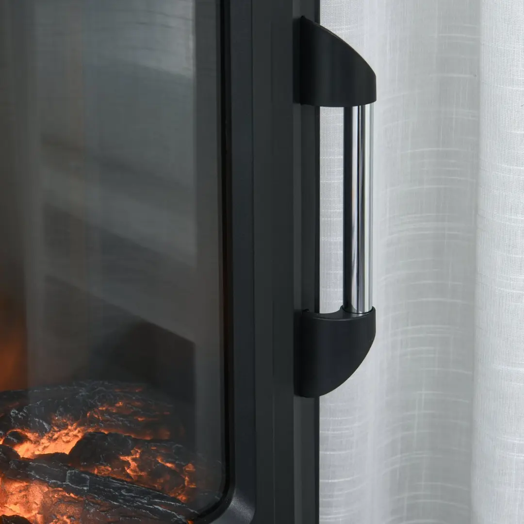 Homcom Elektrische Haard - 2000W - 2 Warmtestanden - Zwart