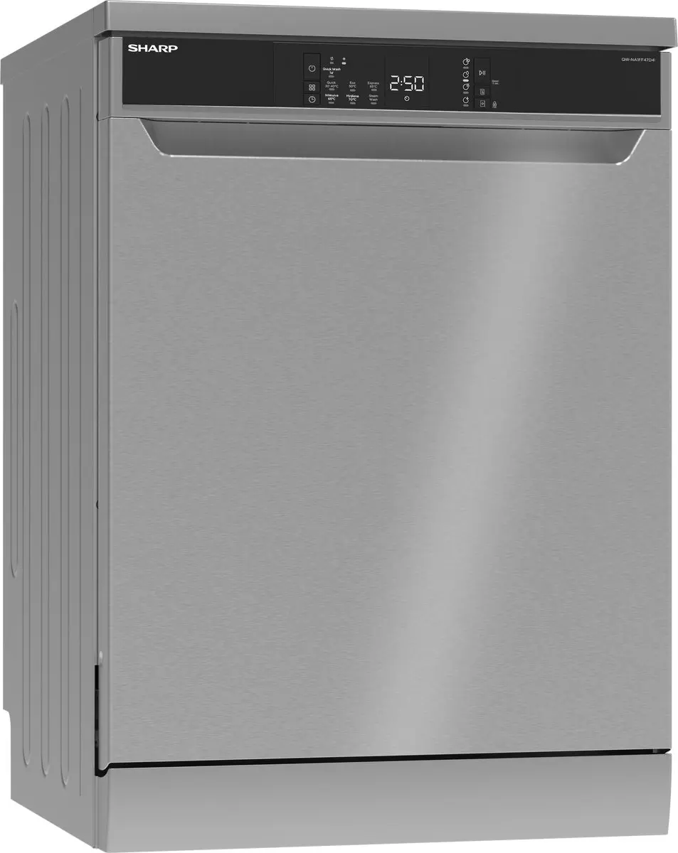 Sharp QWNA1FF47D4WEU Vaatwasser - 14 Couverts - Zilver