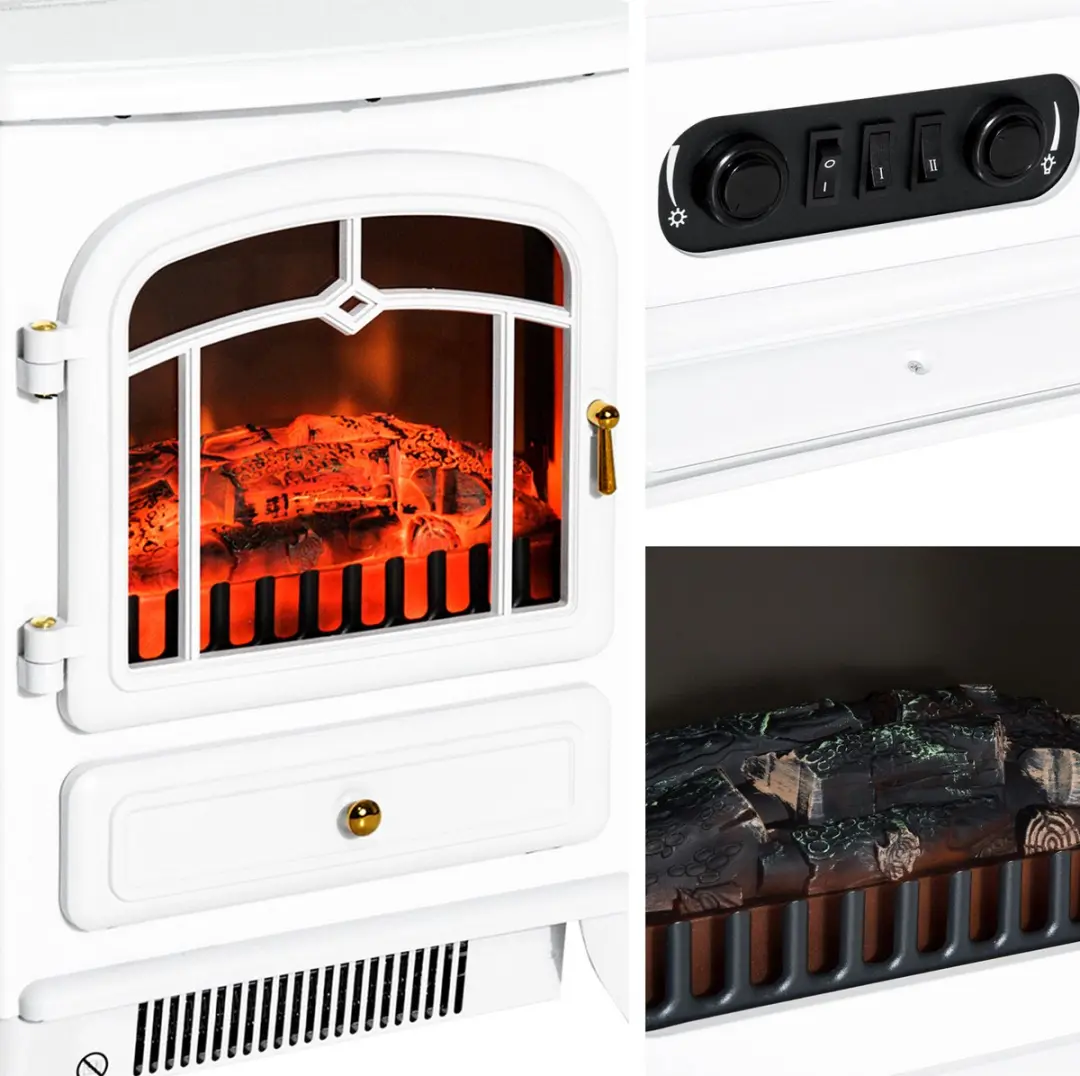 Homcom Elektrische Kachel 1850W - Wit