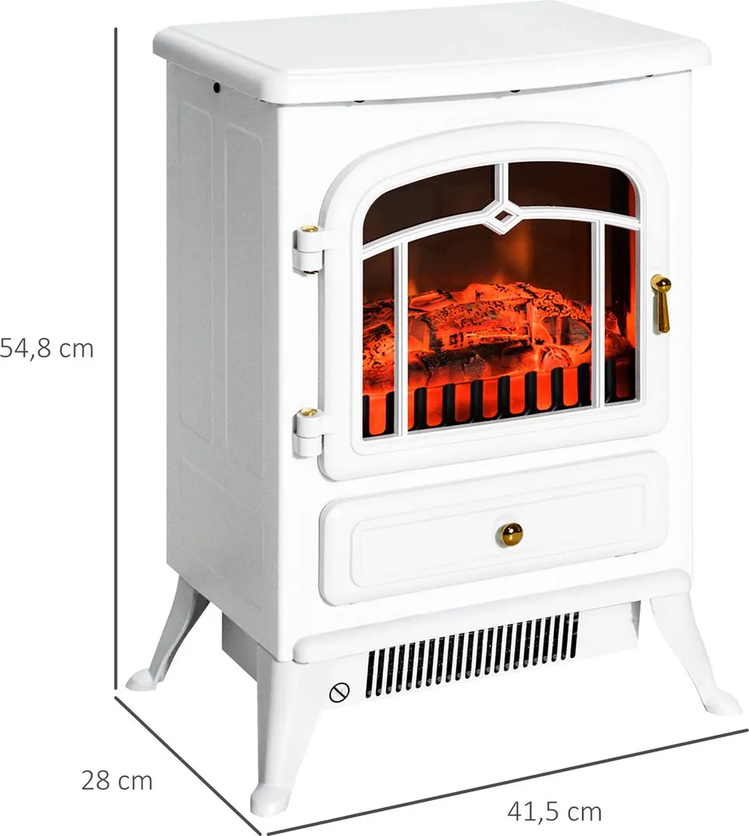 Homcom Elektrische Kachel 1850W - Wit - afbeelding 6 van 6