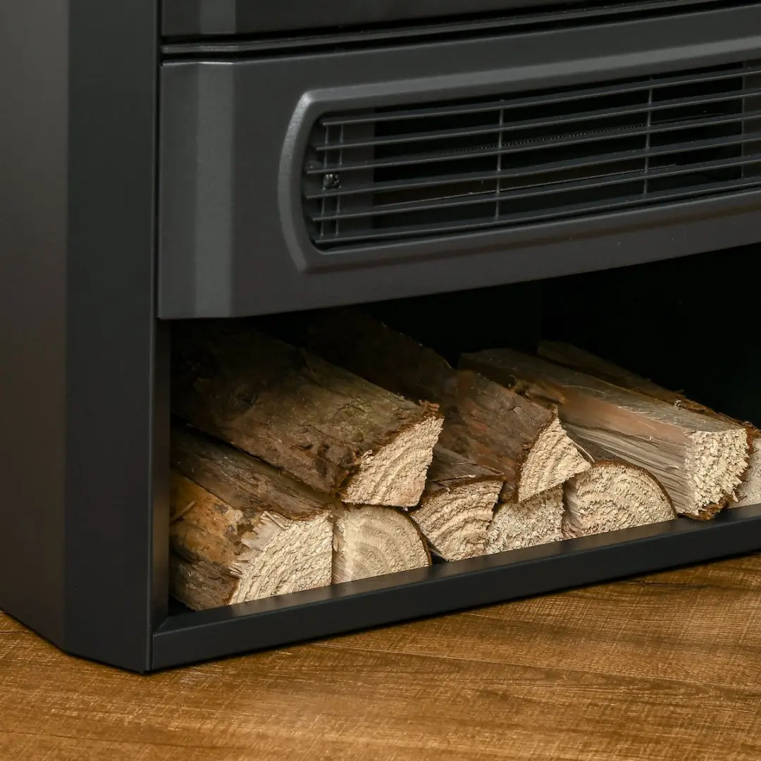 Homcom Elektrische Haard 2000W - 2 Warmtestanden - Zwart
