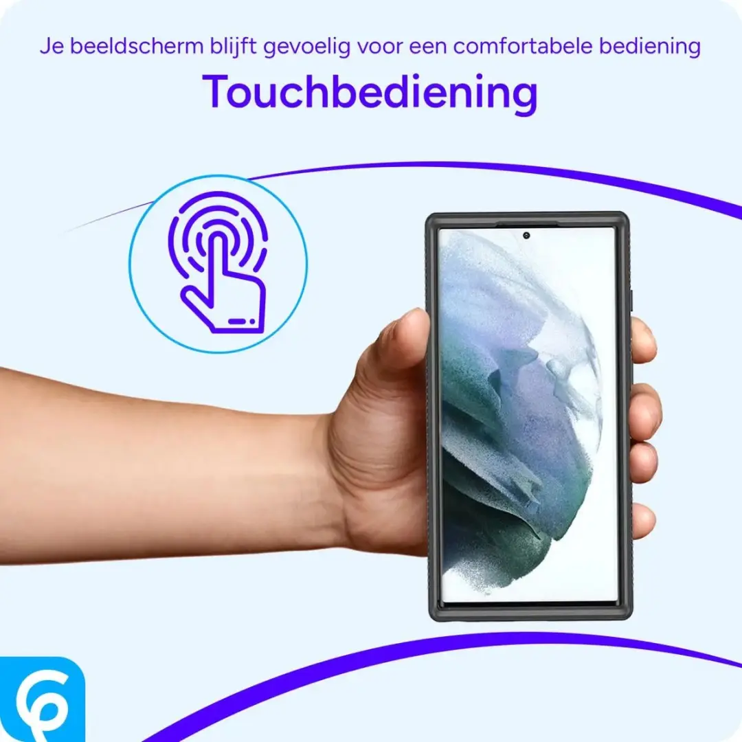 Selected by GSMpunt Hoesje Samsung Galaxy S22 Ultra - Schokbestendig Zwart/Transparant