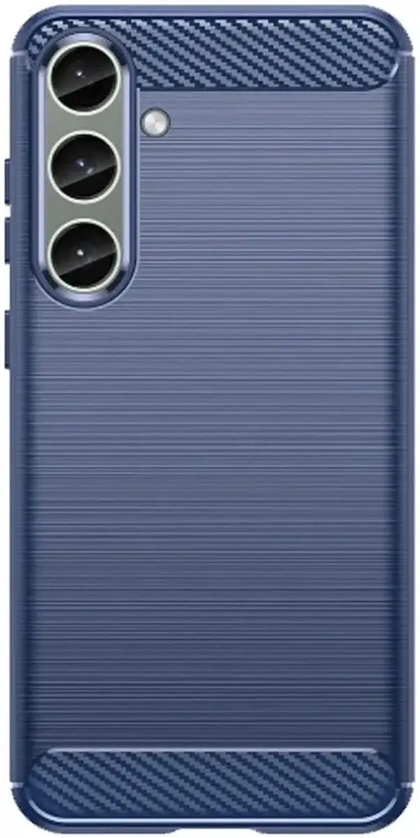 Selected Geborsteld TPU Hoesje Samsung Galaxy S24 Plus - Blauw