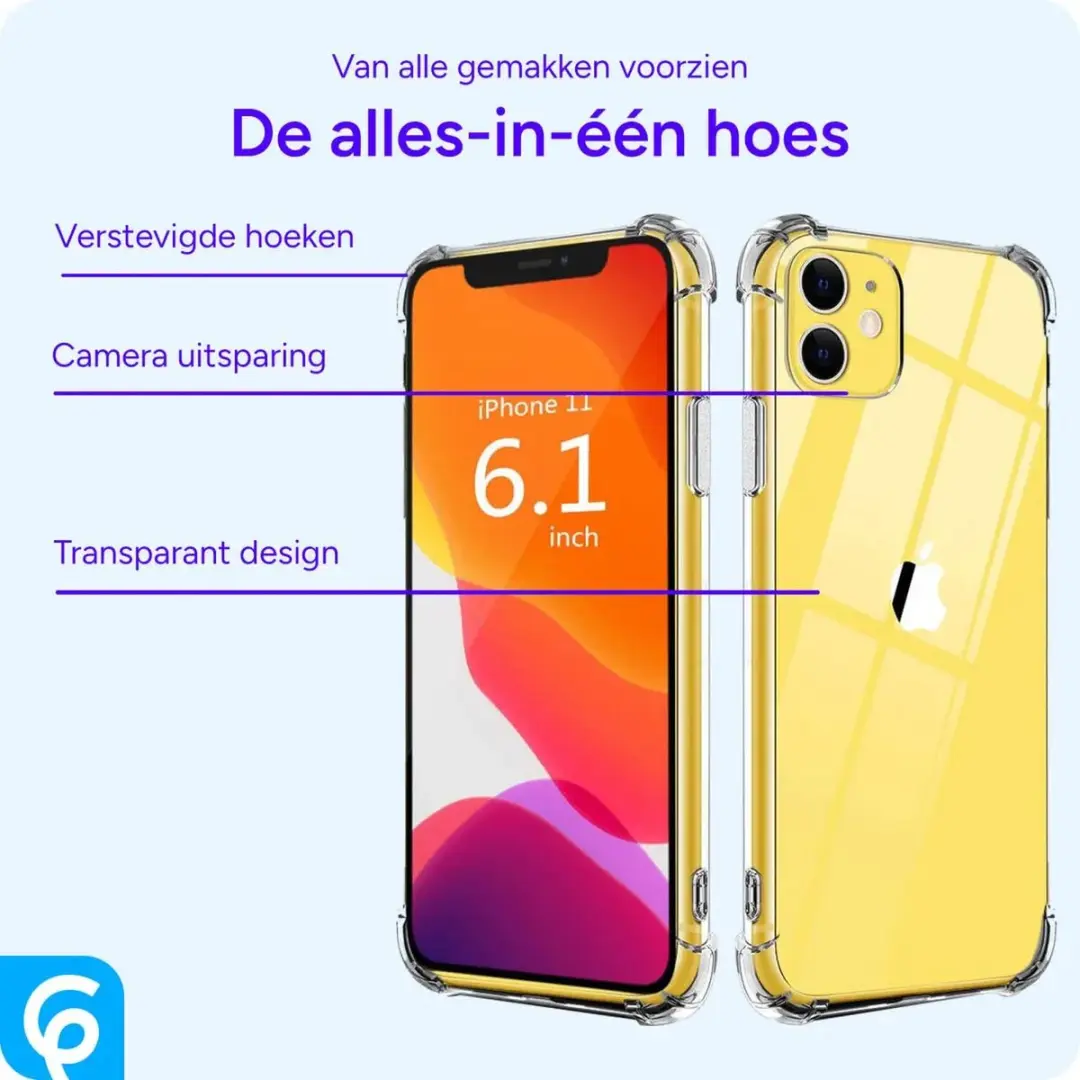 Selected Hoesje iPhone 11 Transparant Schokbestendig