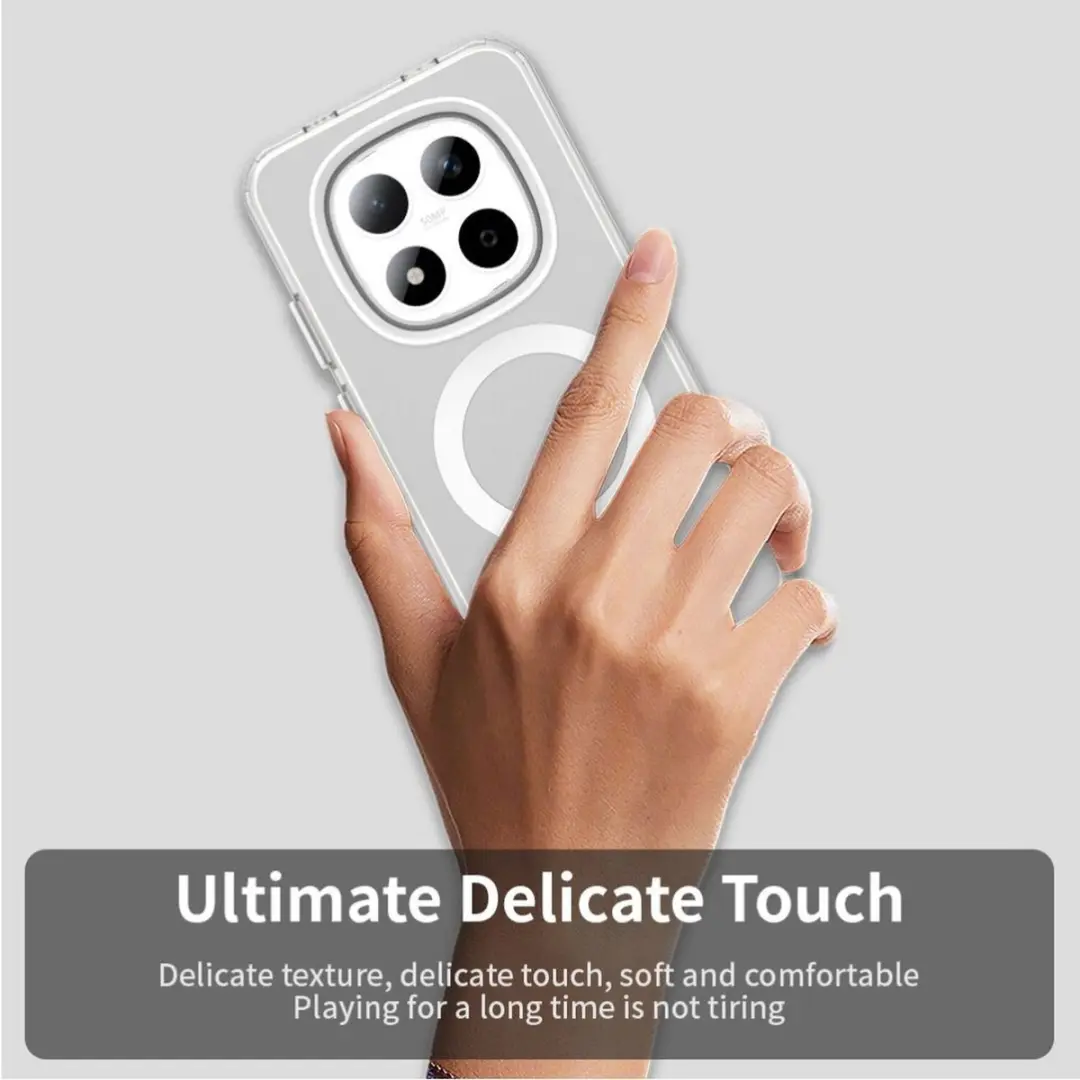 Selected MagSafe Backcover Xiaomi Redmi Note 15 Pro 5G - Wit & Transparant - afbeelding 6 van 6