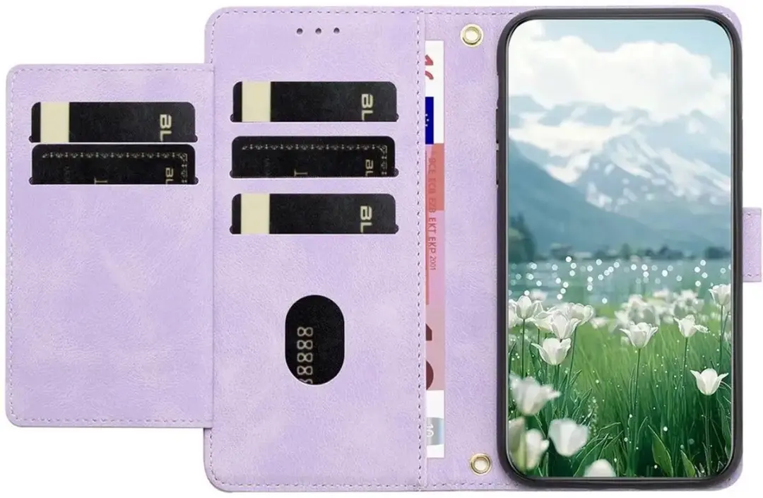 Selected Hoesje Samsung Galaxy A57 Tulpen Book Case - Paars