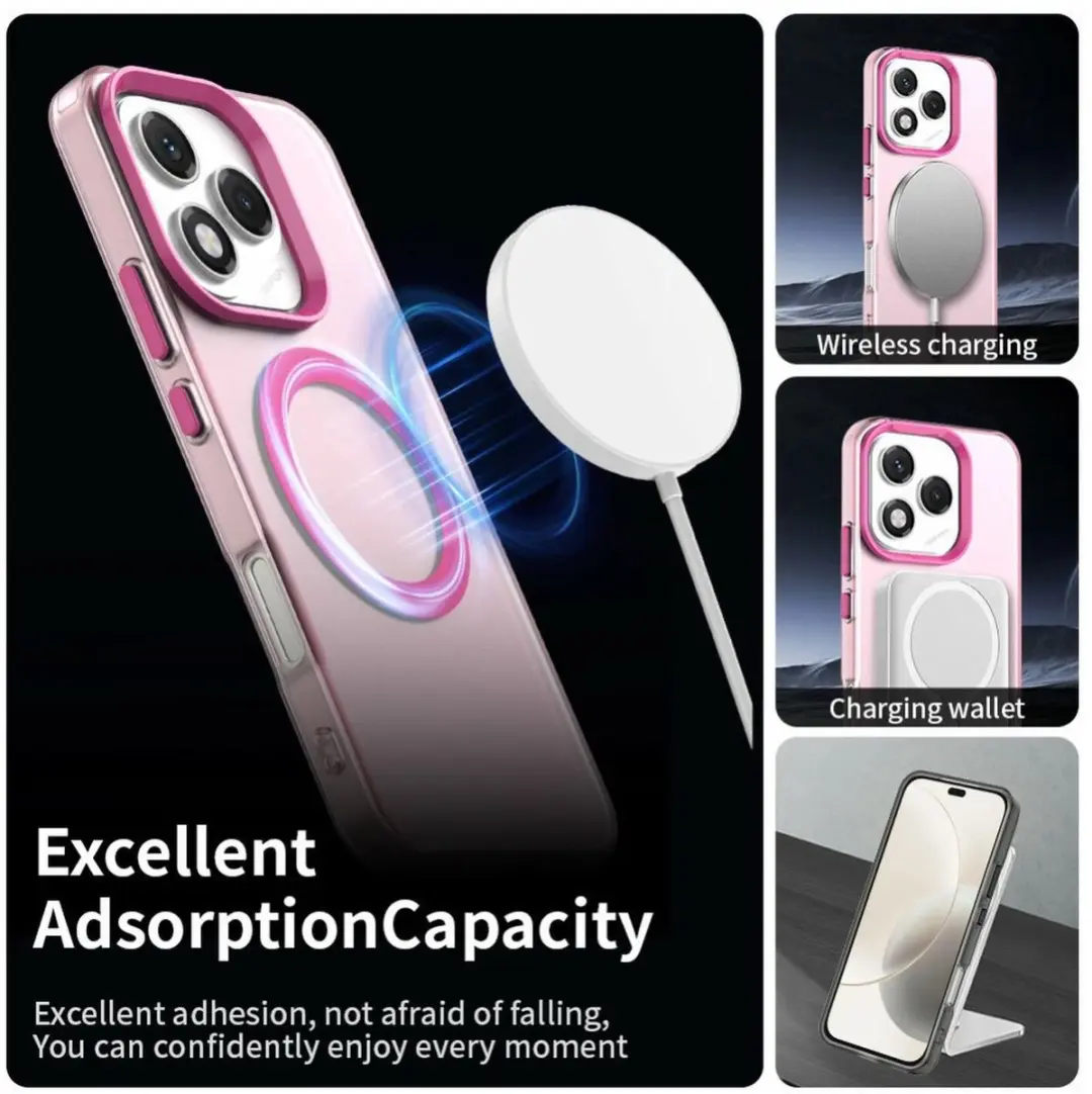Selected MagSafe Backcover Honor 400 Lite - Roze & Transparant