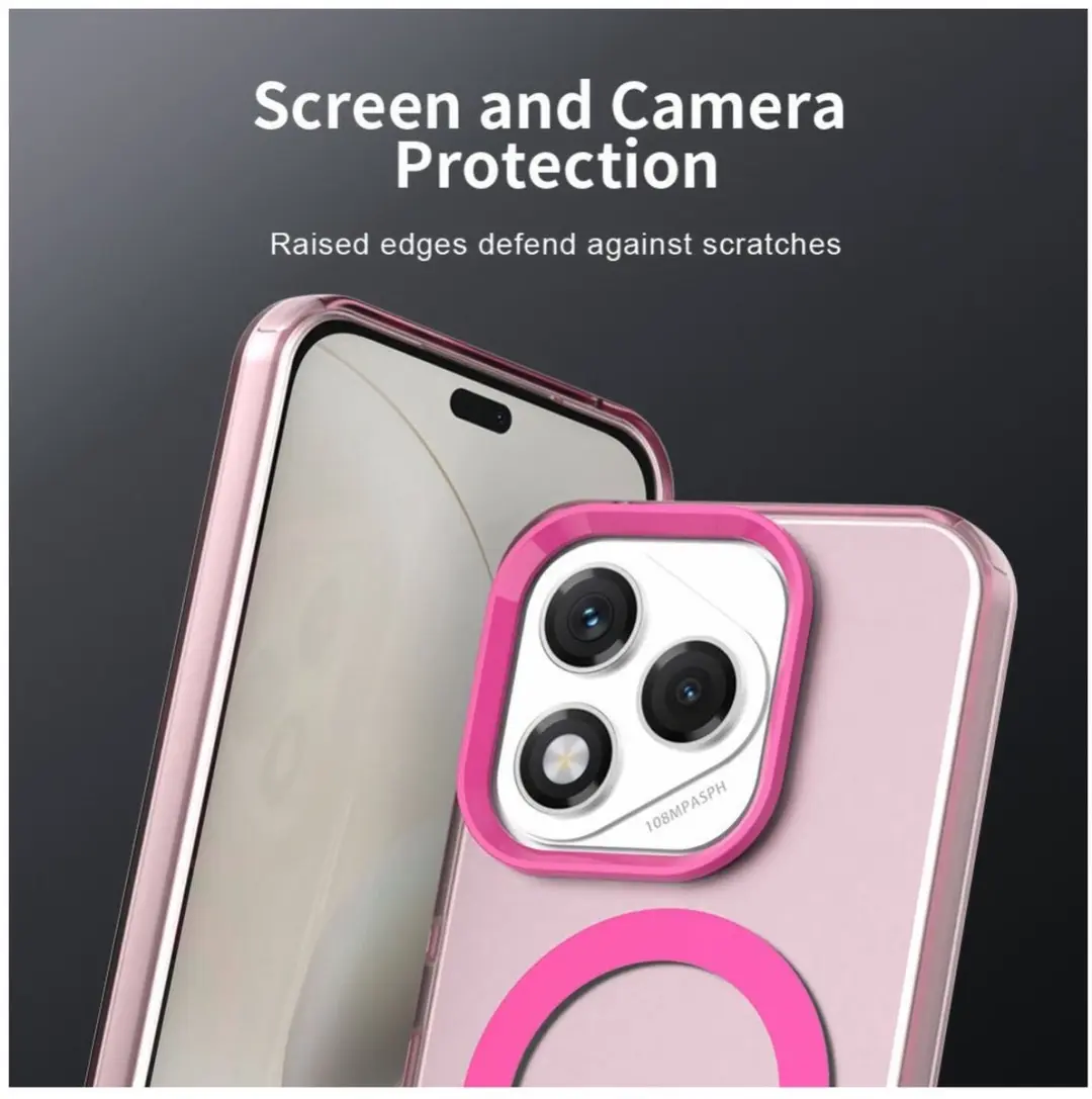 Selected MagSafe Backcover Honor 400 Lite - Roze & Transparant