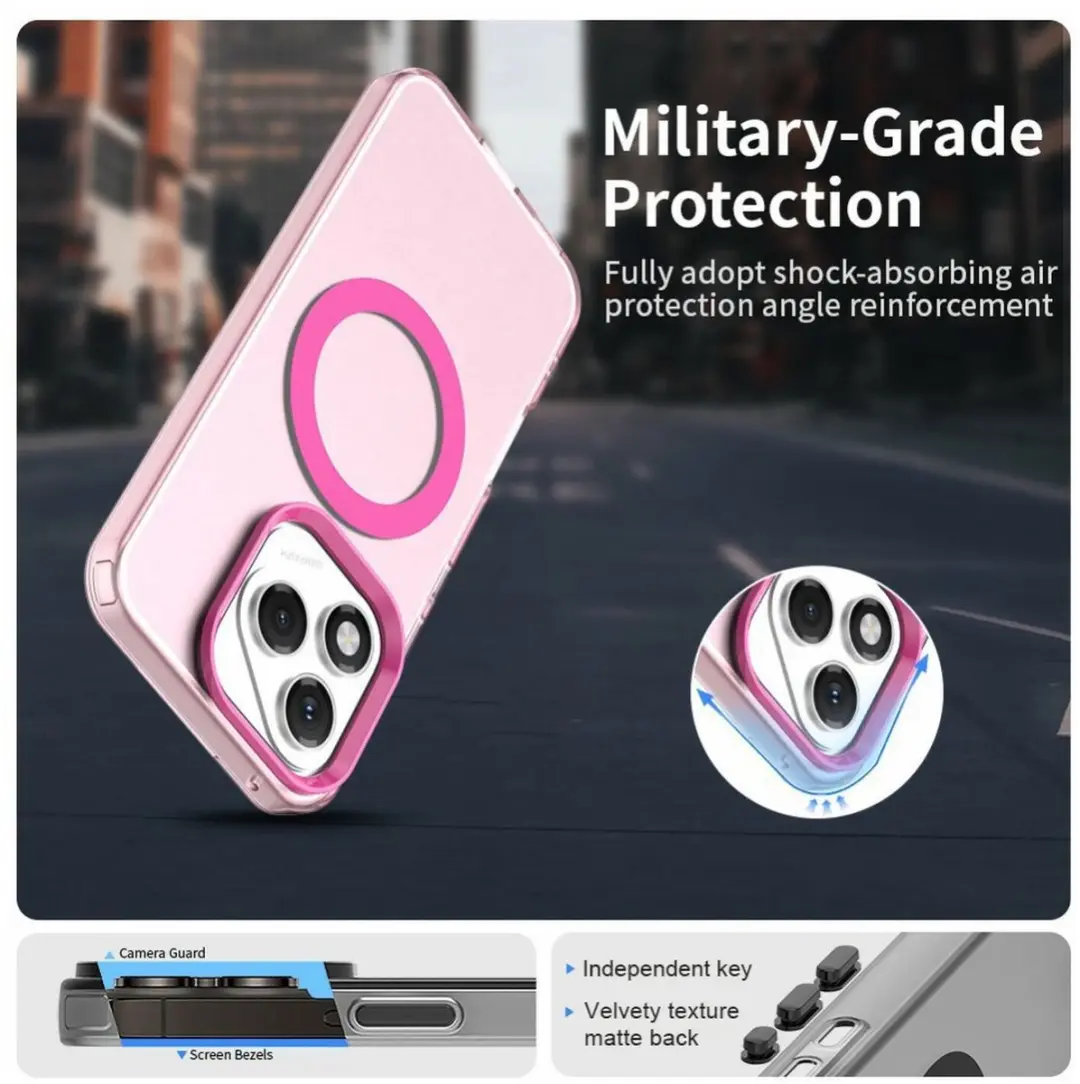 Selected MagSafe Backcover Honor 400 Lite - Roze & Transparant