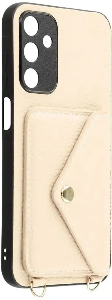 Selected Litchi Kunstleer Hoes Samsung Galaxy A37 - 3 Pasjes - Wit