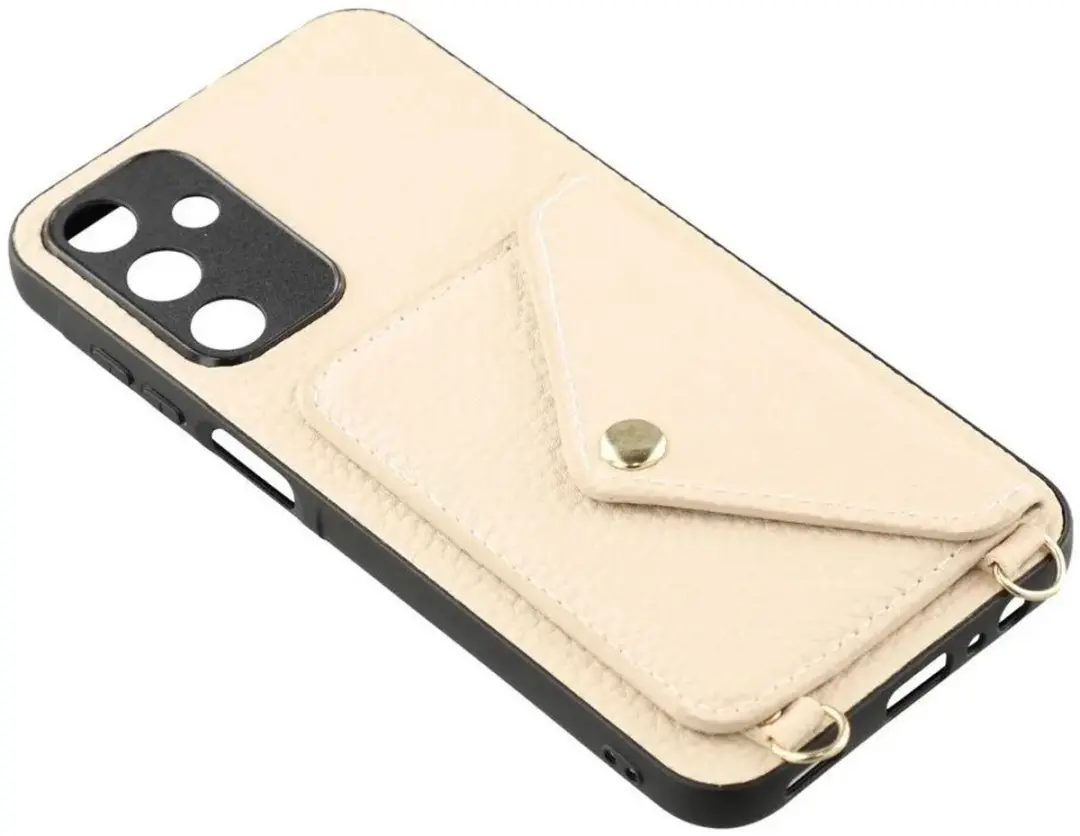 Selected Litchi Kunstleer Hoes Samsung Galaxy A37 - 3 Pasjes - Wit