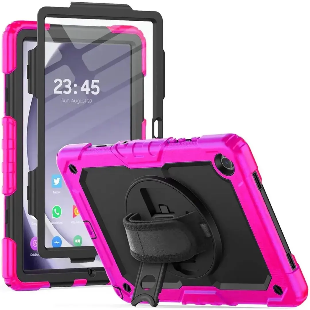Selected Hoes met Screenprotector Samsung Galaxy Tab A9 Plus Roze