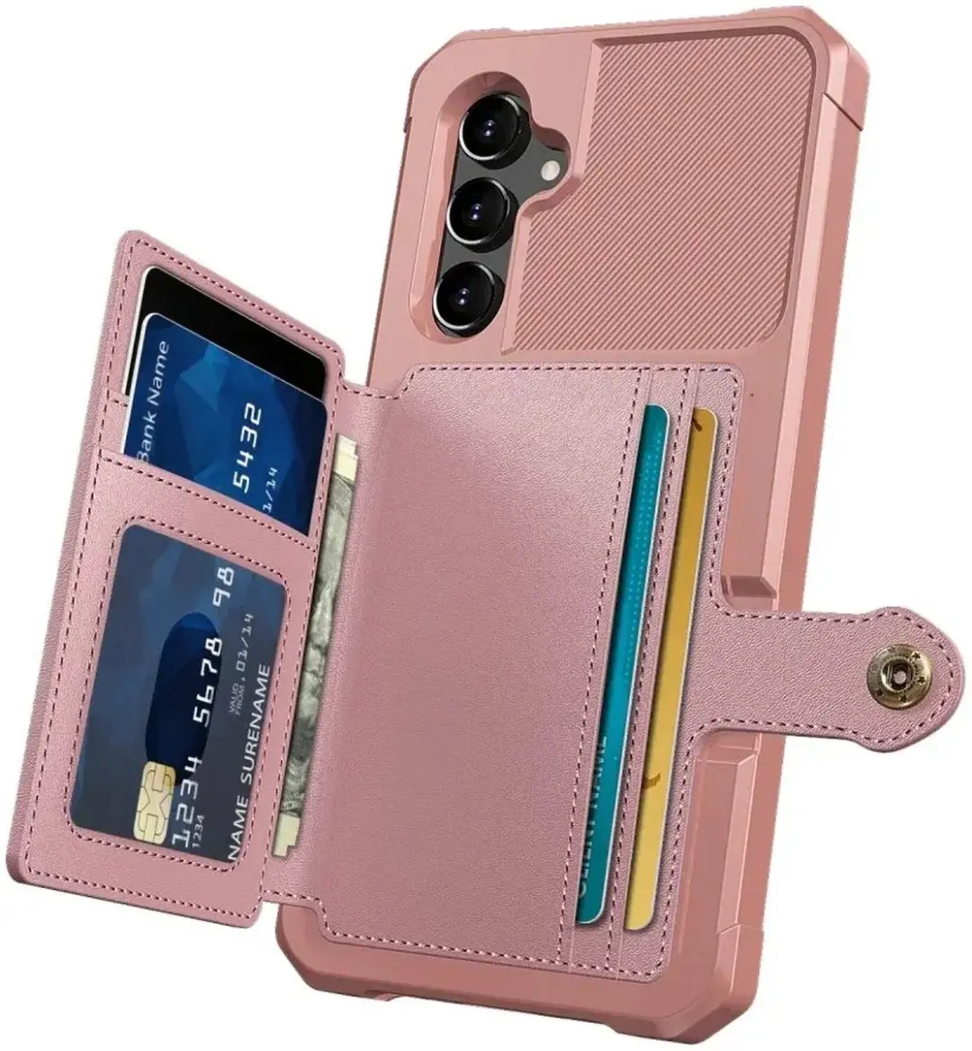 Selected Portemonnee Hoesje Samsung Galaxy A34 - Roze - 4 Pasjes