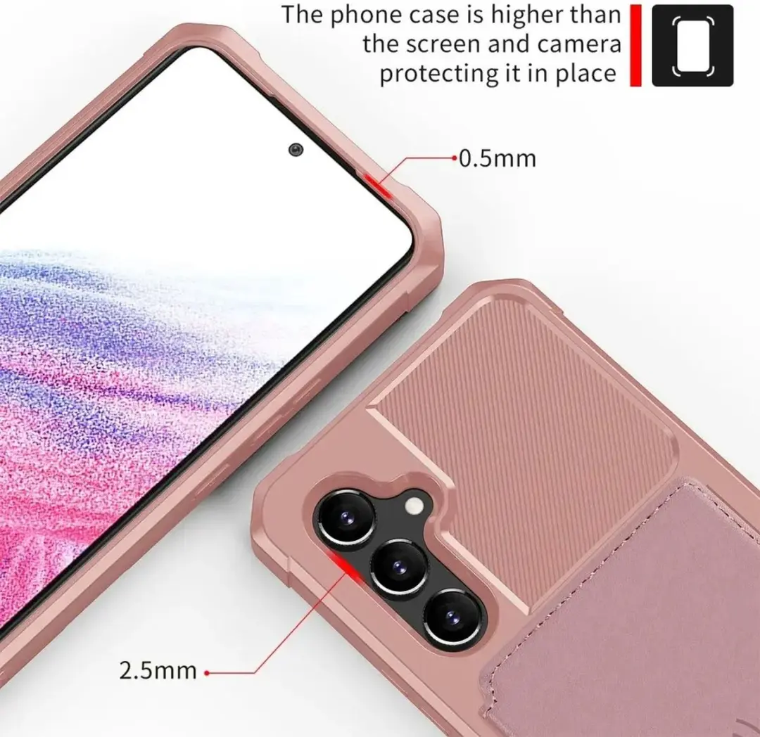 Selected Portemonnee Hoesje Samsung Galaxy A34 - Roze - 4 Pasjes - afbeelding 6 van 6