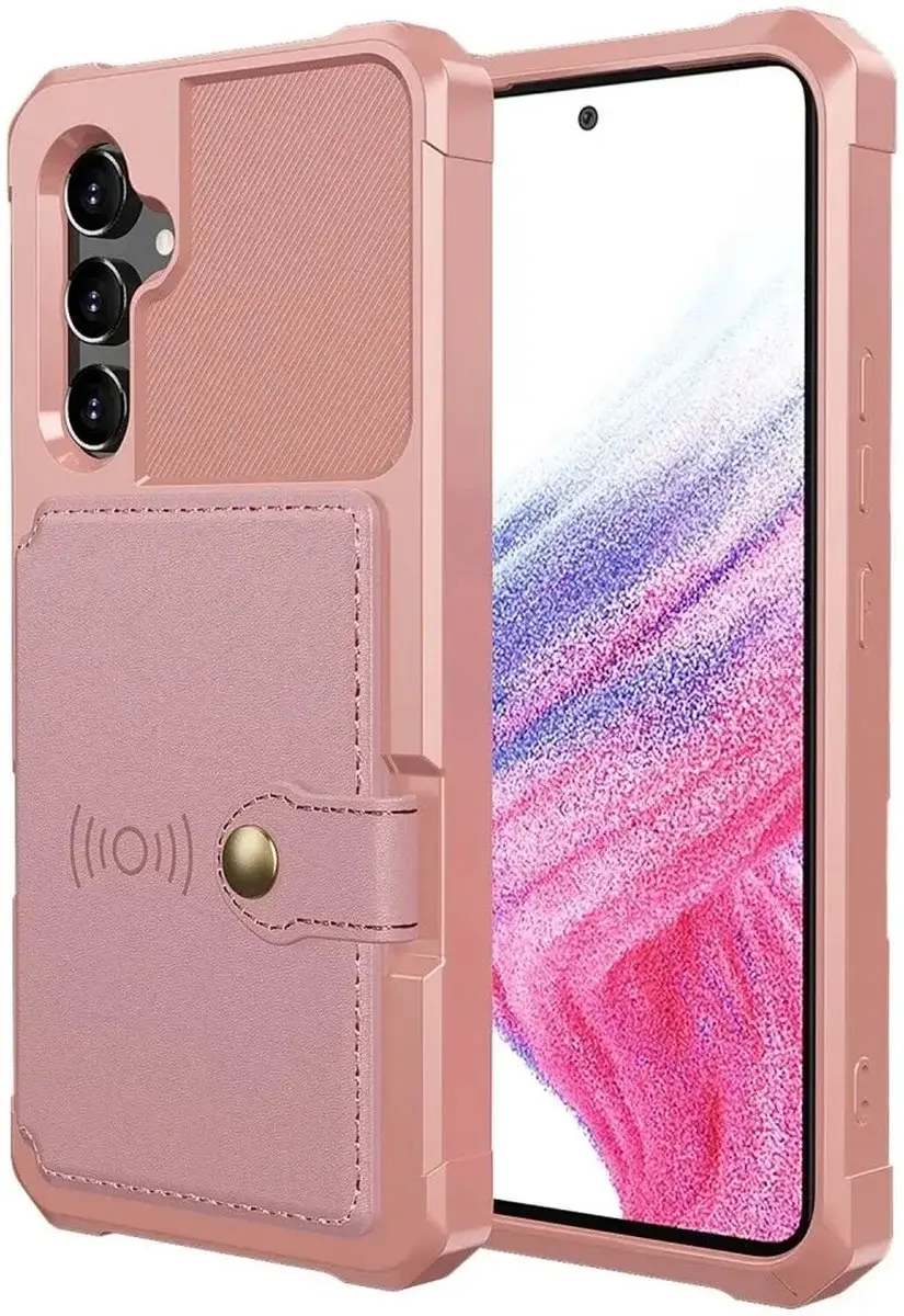 Selected Portemonnee Hoesje Samsung Galaxy A34 - Roze - 4 Pasjes