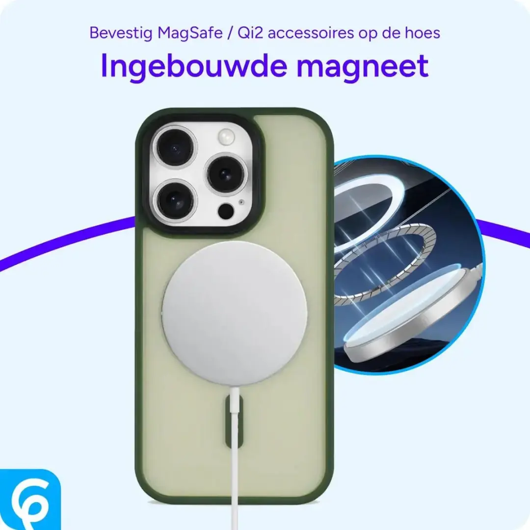 Selected by GSMpunt.nl iPhone 16 Pro Hoesje - Matte Donker Groen - MagSafe - afbeelding 6 van 6