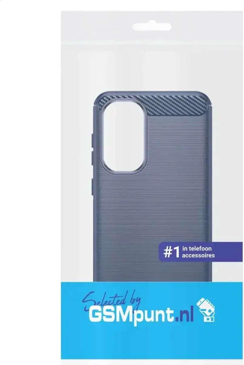 Selected Geborsteld TPU Hoesje Samsung Galaxy A36 - Blauw