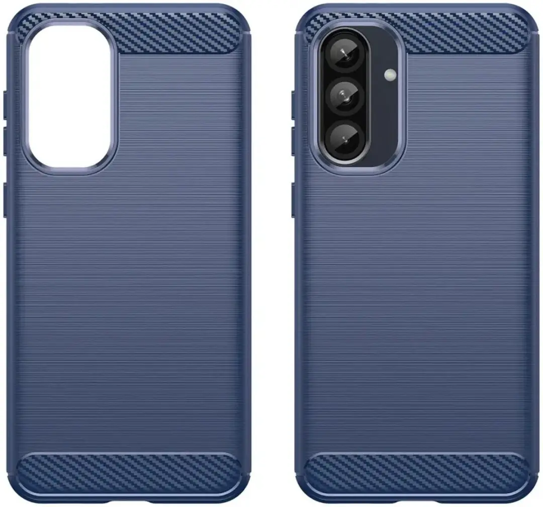Selected Geborsteld TPU Hoesje Samsung Galaxy A36 - Blauw
