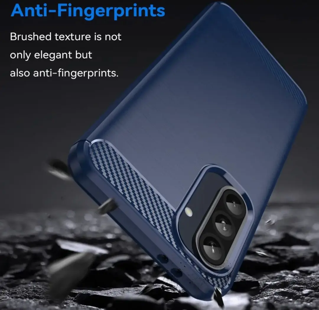 Selected Geborsteld TPU Hoesje Samsung Galaxy A36 - Blauw