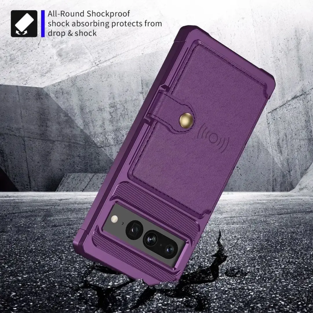 Selected Portemonnee Hoesje Google Pixel 7 Pro - 4 Pasjes - Paars