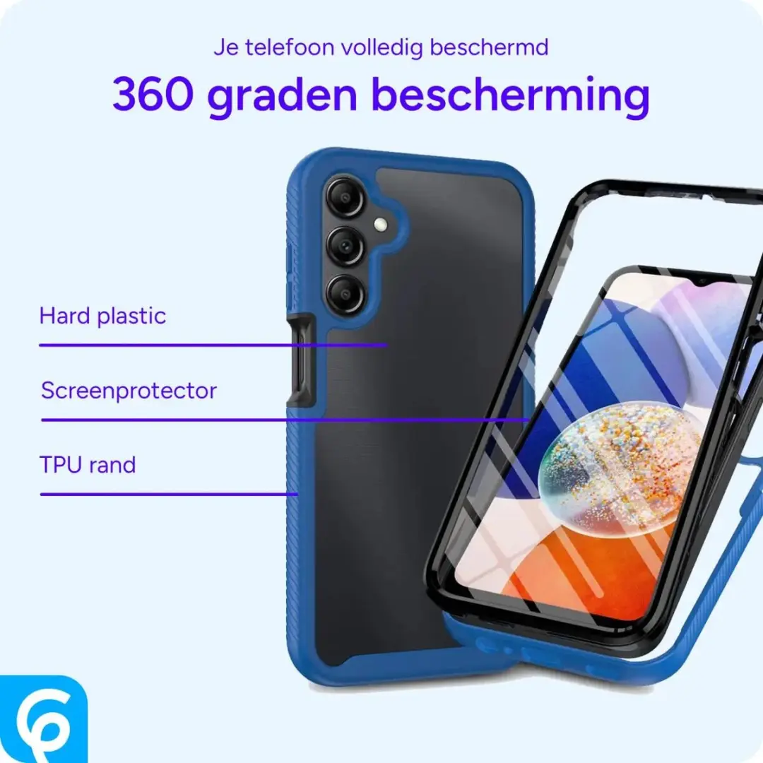 Selected Hoesje Samsung Galaxy A25 - Blauw - Full Protect