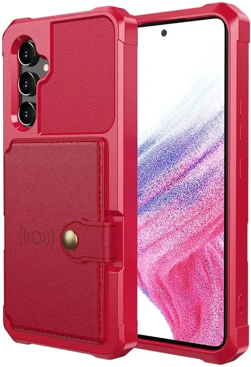 Selected Portemonnee Hoesje Samsung Galaxy A54 - 4 Pasjes - Rood