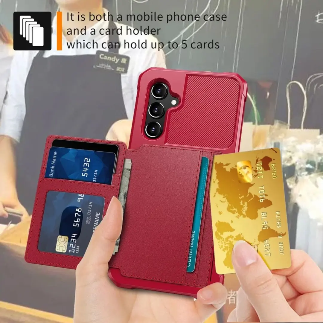 Selected Portemonnee Hoesje Samsung Galaxy A54 - 4 Pasjes - Rood