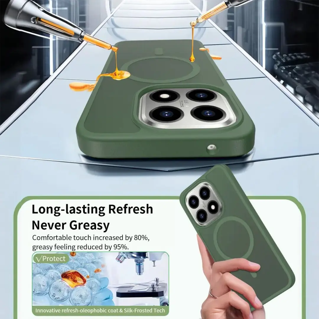 Selected Hybrid Back Cover Xiaomi 15T - MagSafe Groen
