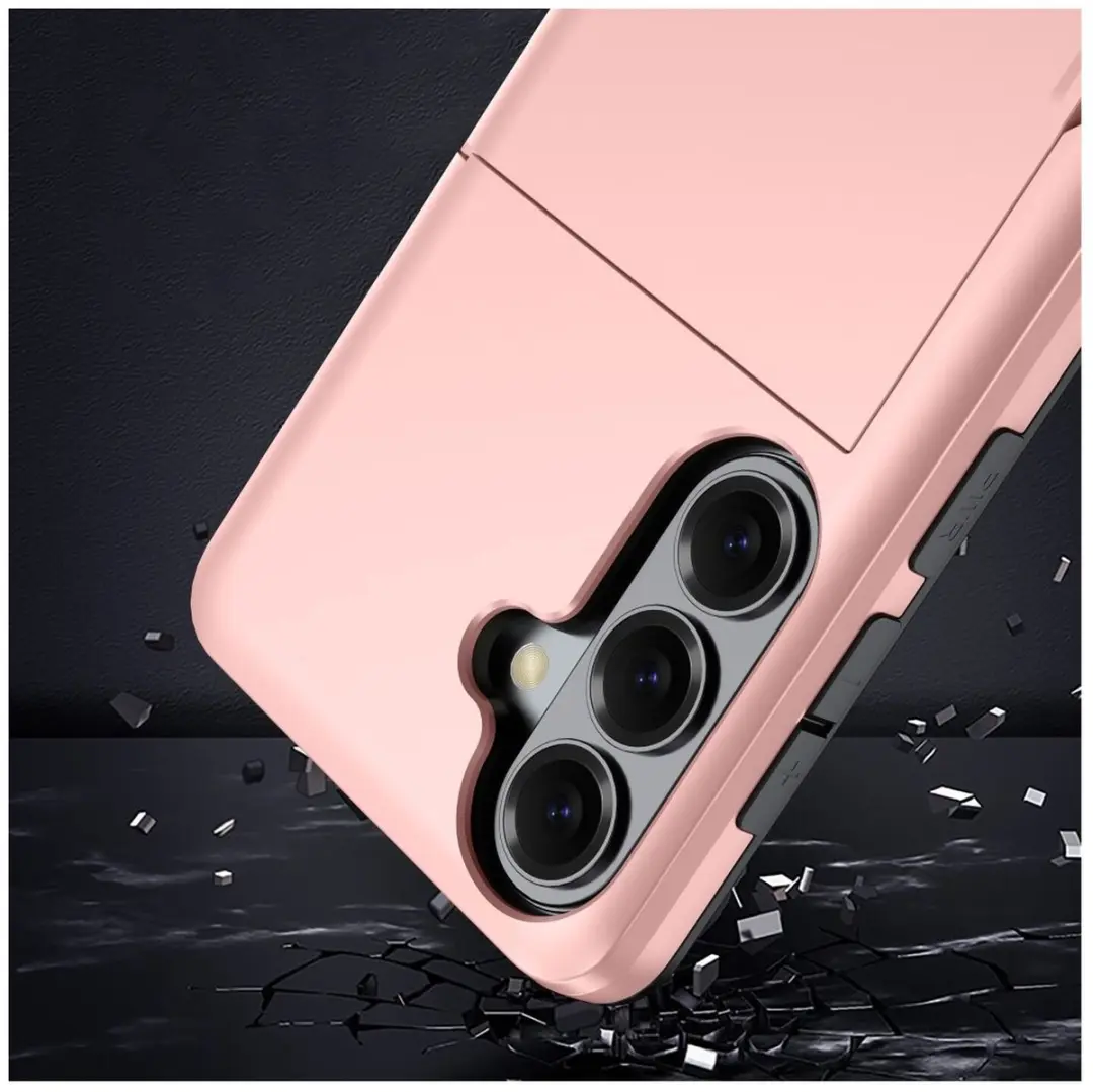 Selected Hoesje Samsung Galaxy S26 Plus - Roze/Goud - Kaarthouder 2 Pasjes