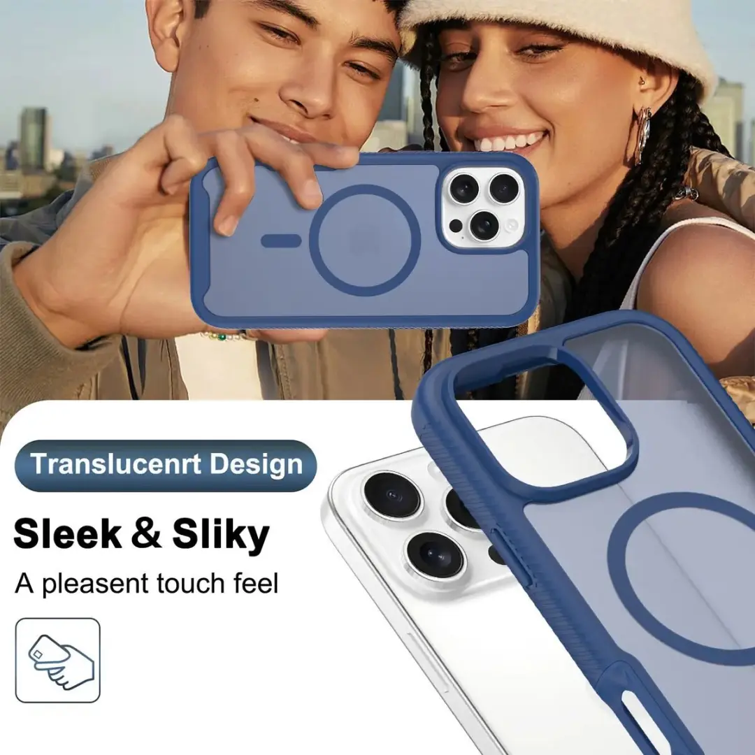 Selected by GSMpunt.nl iPhone 16 Pro Max Hoesje Matte Blauw - Full Protect