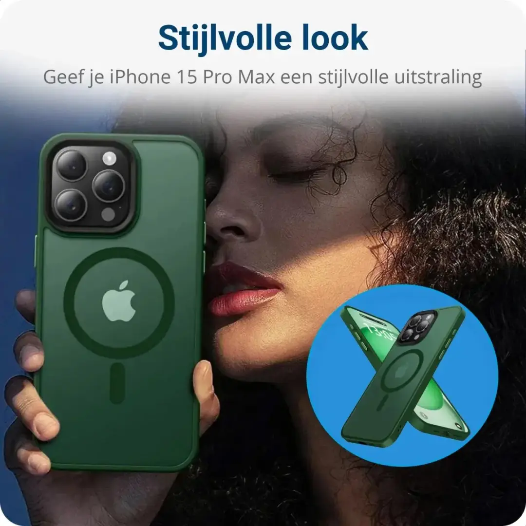 Selected by GSMpunt.nl iPhone 15 Pro Max Hoesje - Donkergroen - MagSafe - afbeelding 6 van 6