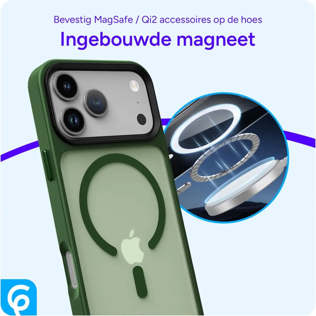 Selected by GSMpunt.nl iPhone 17 Pro Max Hoesje - MagSafe - Donker Groen